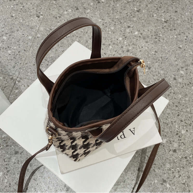 Houndstooth Checkerboard Shoulder Bag