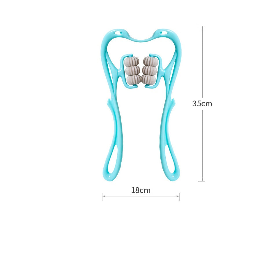 6-Wheel Manual Neck Massager Roller Therapy Tool