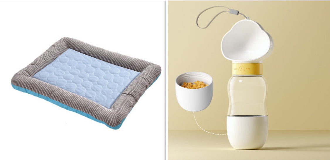 Pet Cooling Pad Bed For Dogs Cats Puppy Kitten Cool Mat Pet Blanket Ice Silk Material Soft For Summer Sleeping  Blue Breathable