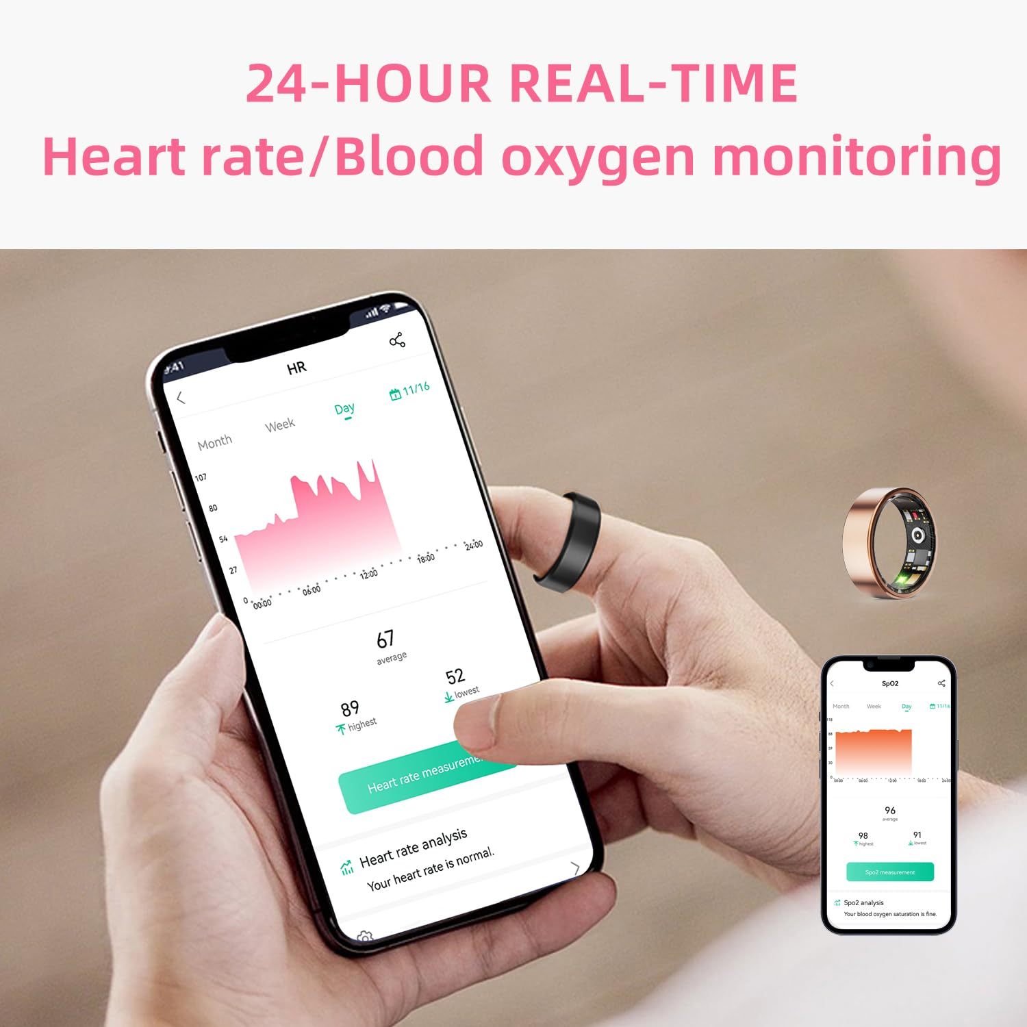 Smart Ring Health Tracker – Sleep, Heart & Fitness Monitor