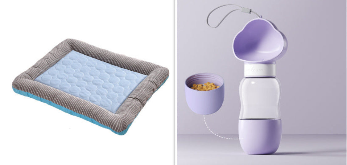 Pet Cooling Pad Bed For Dogs Cats Puppy Kitten Cool Mat Pet Blanket Ice Silk Material Soft For Summer Sleeping  Blue Breathable