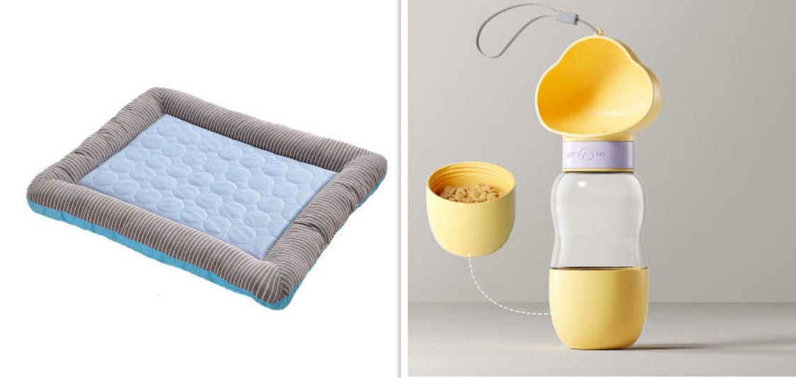 Pet Cooling Pad Bed For Dogs Cats Puppy Kitten Cool Mat Pet Blanket Ice Silk Material Soft For Summer Sleeping  Blue Breathable