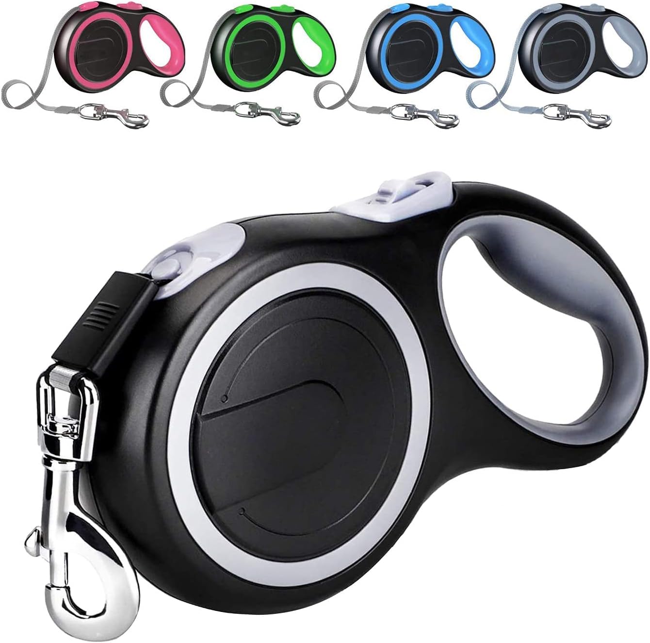 Heavy-Duty Retractable Dog Leash with Anti-Slip Handle & One-Button Control