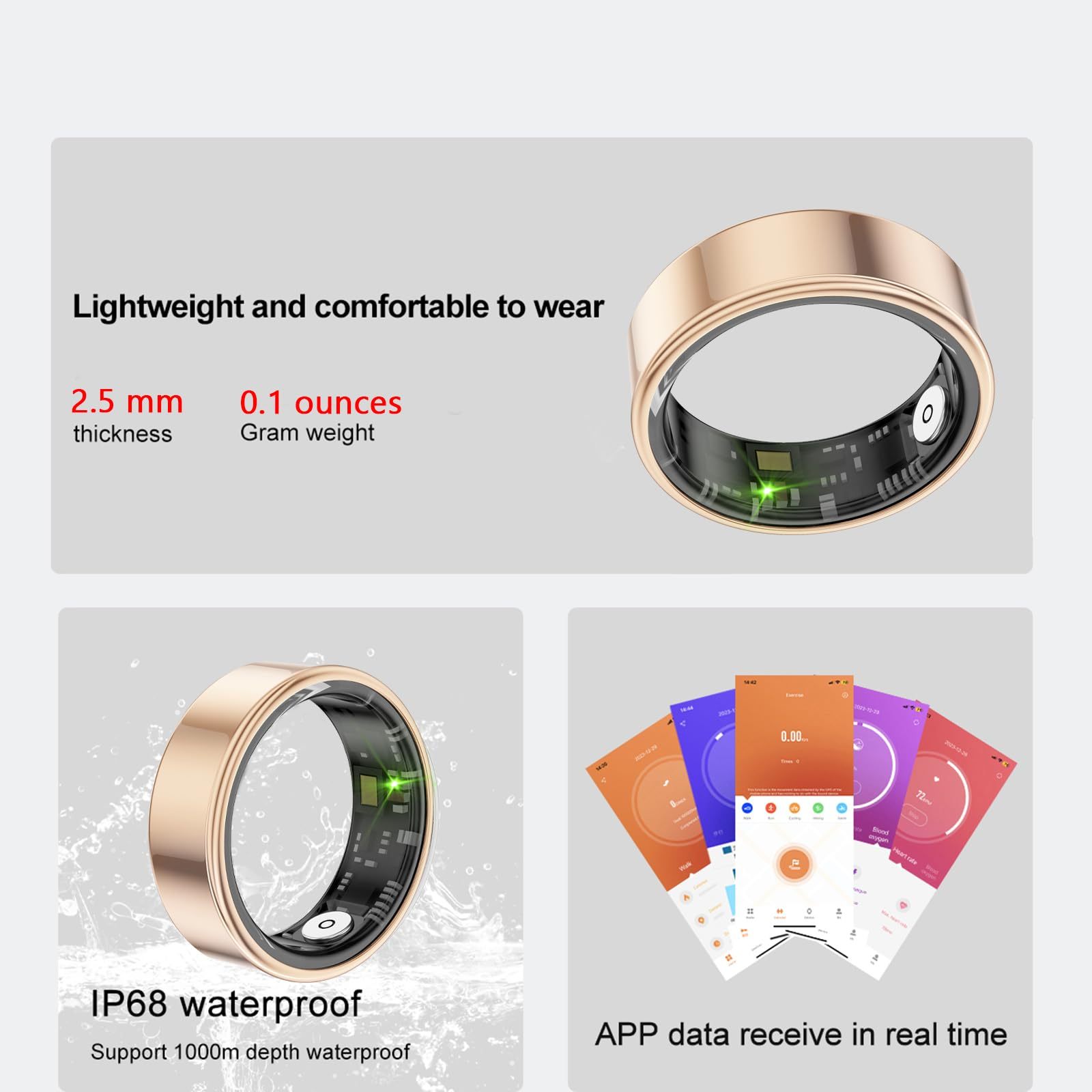 Smart Ring Health Tracker – Sleep, Heart & Fitness Monitor
