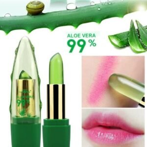 Aloe Vera Gel Color Changing Lipstick Gloss  Moisturizer Anti-drying Desalination Fine-grain Lip Blam Care