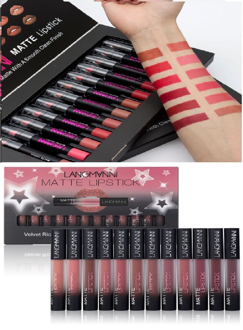 Matte Lipstick Waterproof Long-lasting Velvet Lipstick Set - Image 6