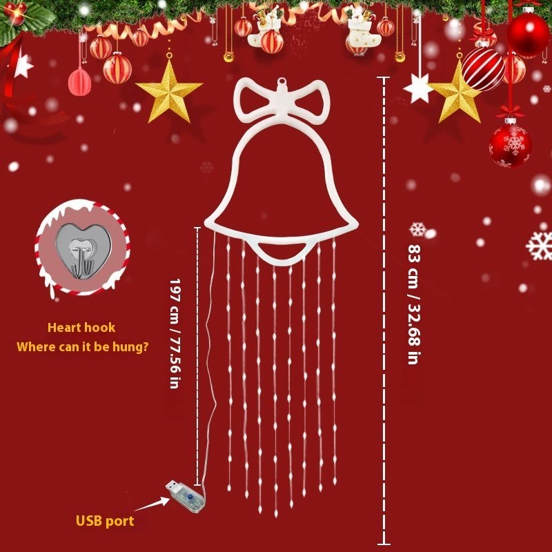 Christmas Bell Hanging Lamp Atmosphere Christmas Tree Decoration - Image 6