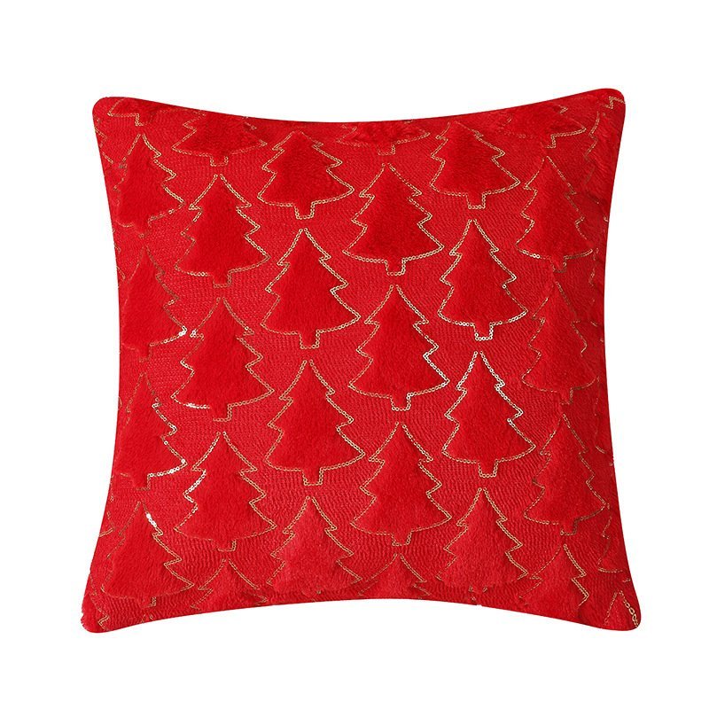 Soft Plush Christmas Throw Pillowcase - Cozy Velvet Cushion Cover for Bed & Sofa - Image 2