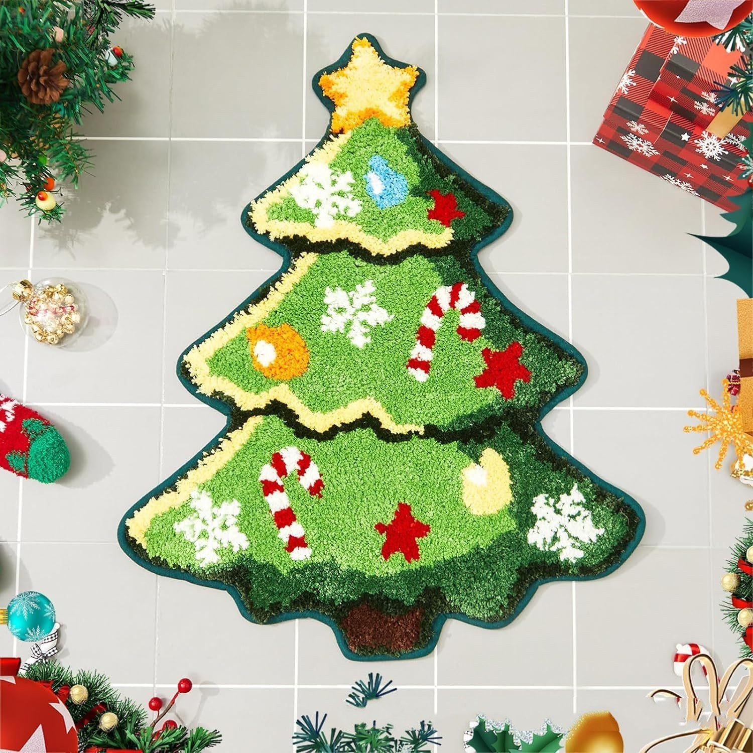 Nordic Christmas Tree Cashmere Mat - Image 2