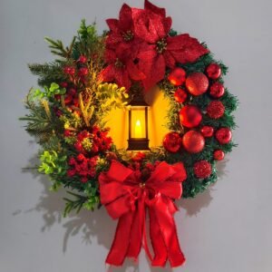 LED Christmas Wreath for Door & Window Decor