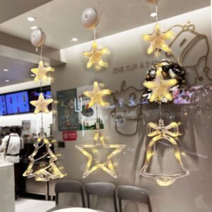 3-Piece LED Christmas Suction Hanging Lights