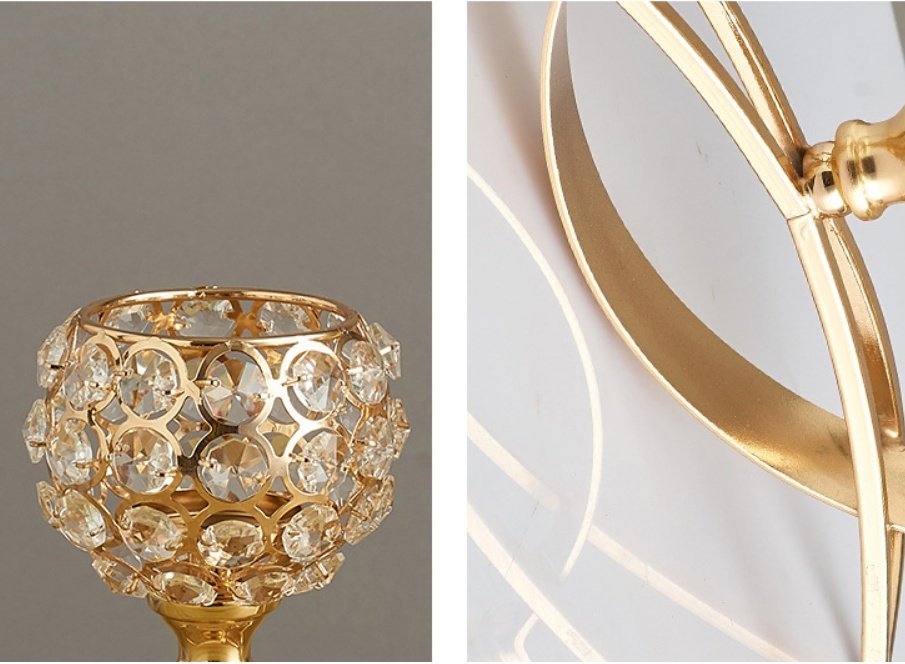 Crystal Candle Holder Amazon Geometric Wrought Iron Candle Holder Ornaments - Image 3