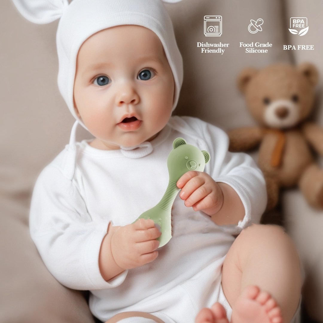 Silicone Sand Hammer Baby Grasping Nibbling Toy Enlightenment Music Sand Hammer Toy