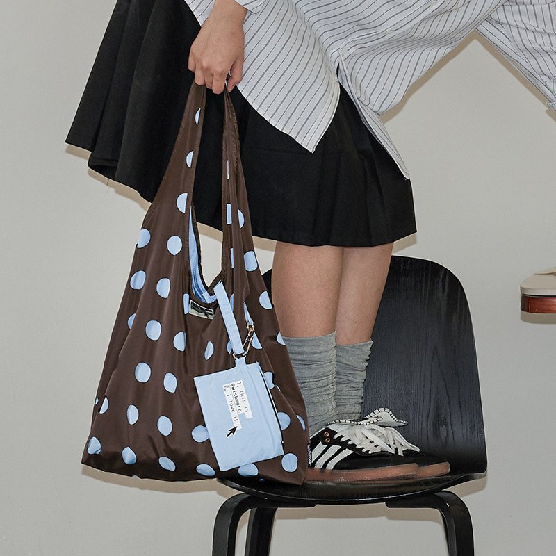 Punching Shoulder Bag Original Design Sense, Portable Large Capacity Polka Dot Handbag, Versatile Backpack Bag - Image 3