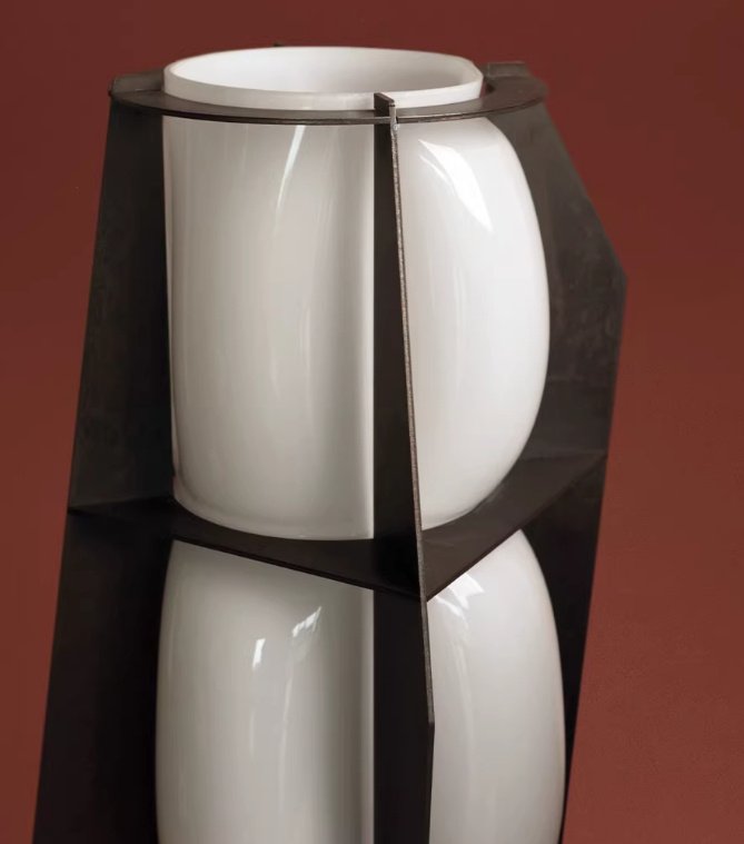 Luxury Geometric Glass Vase Art Decor Piece - Image 3