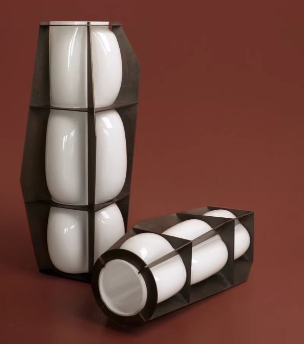 Luxury Geometric Glass Vase Art Decor Piece - Image 5